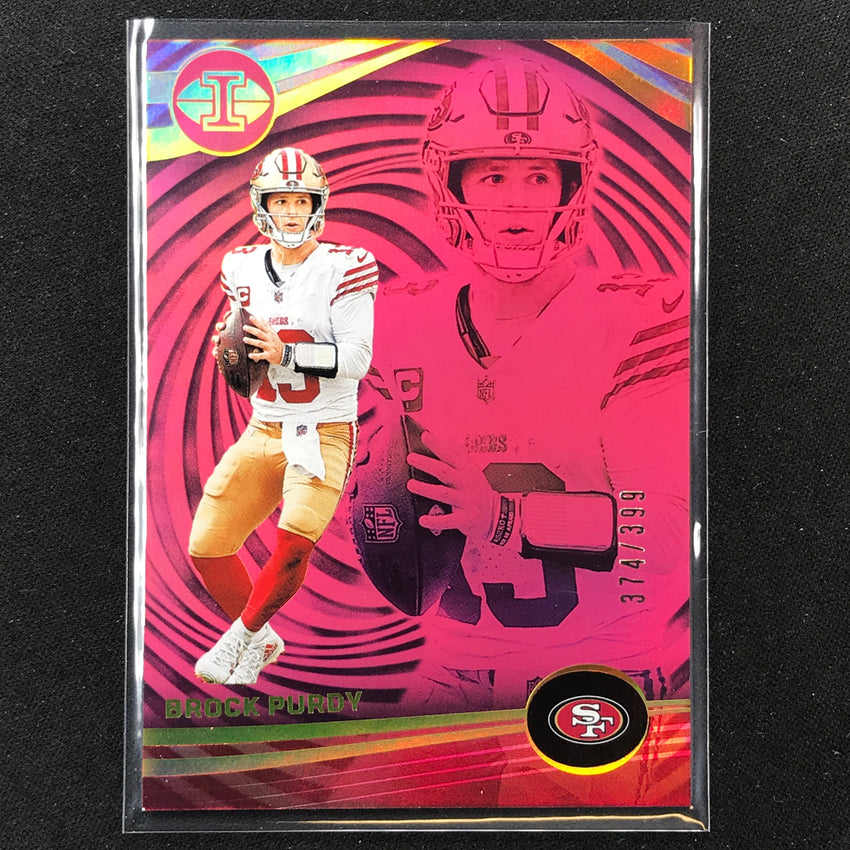 2023 Illusions Football Brock Purdy Base Pink Trophy 374/399 No 89