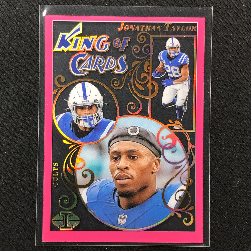2023 Illusions Football Jonathan Taylor King Of Cards Pink 66/399 #9