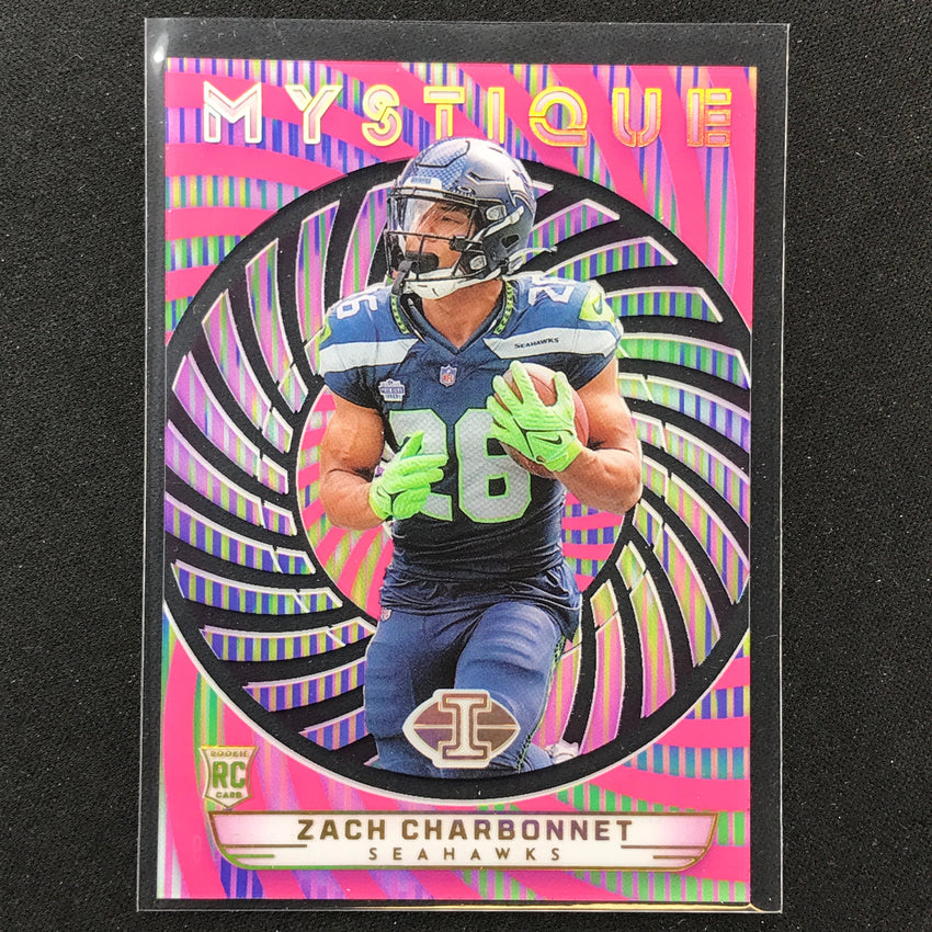 2023 Illusions Football Zach Charbonnet Mystique Rookie Pink 102/399 #41