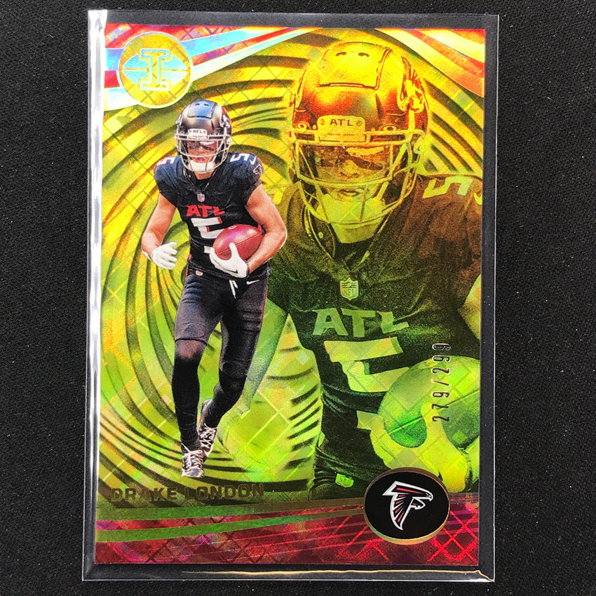 2023 Illusions Football Drake London Base Yellow Diamond Trophy 279/299 #5