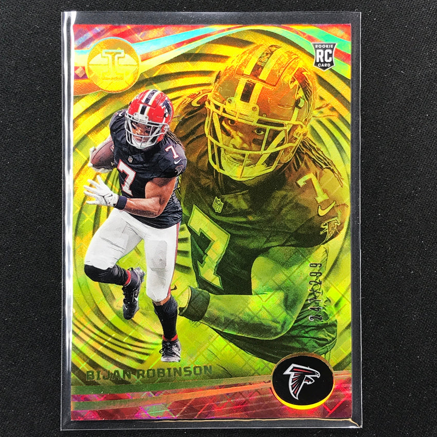 2023 Illusions Football Bijan Robinson Rookie Base Yellow Diamond 247/299 #6