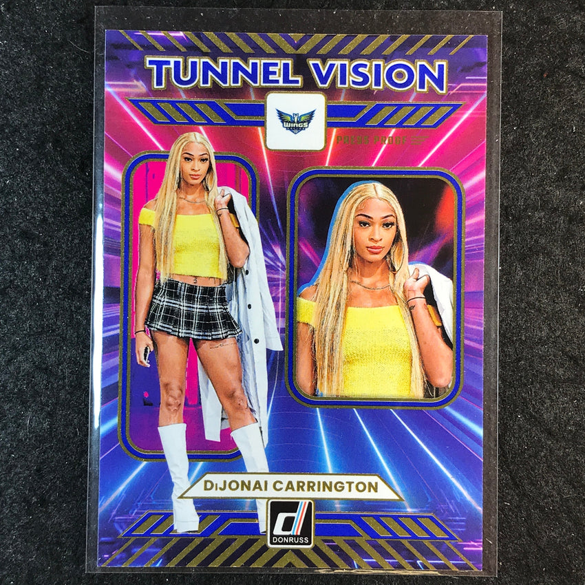 2025 Donruss WNBA DIJONAI CARRINGTON Tunnel Vision Press Proof Blue #5