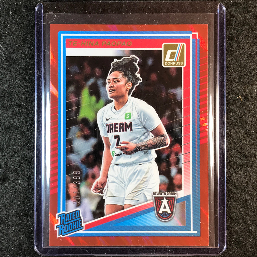 2025 Donruss WNBA TE-HINA PAOPAO Rated Rookie Red Lava 201/399