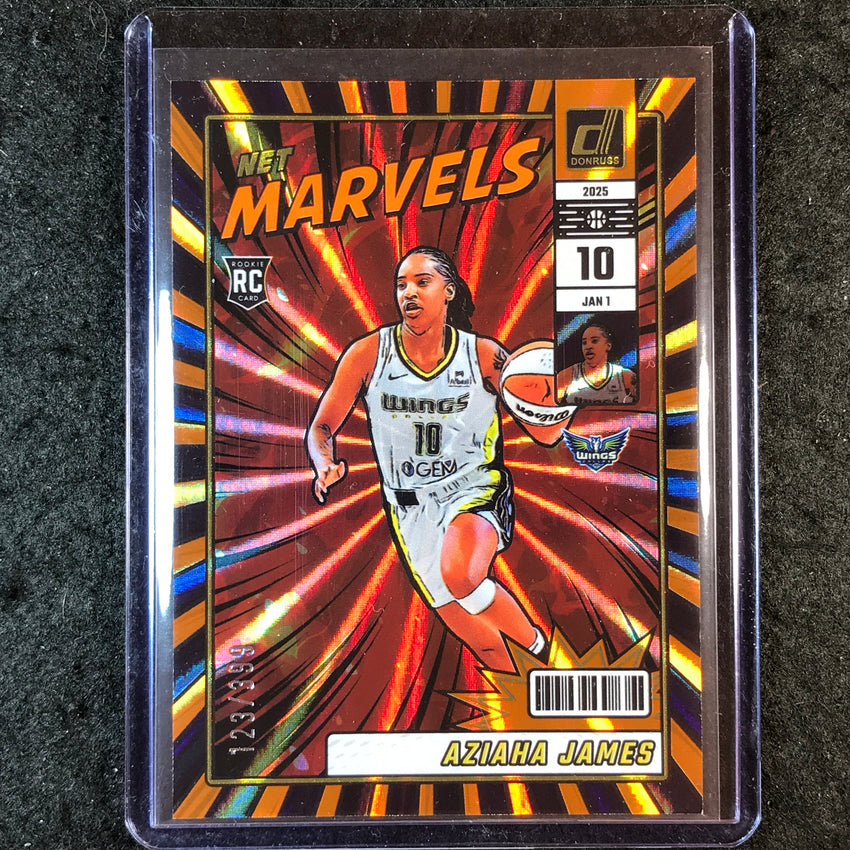 2025 Donruss WNBA AZIAHA JAMES Net Marvels Rookie Orange Laser 123/399