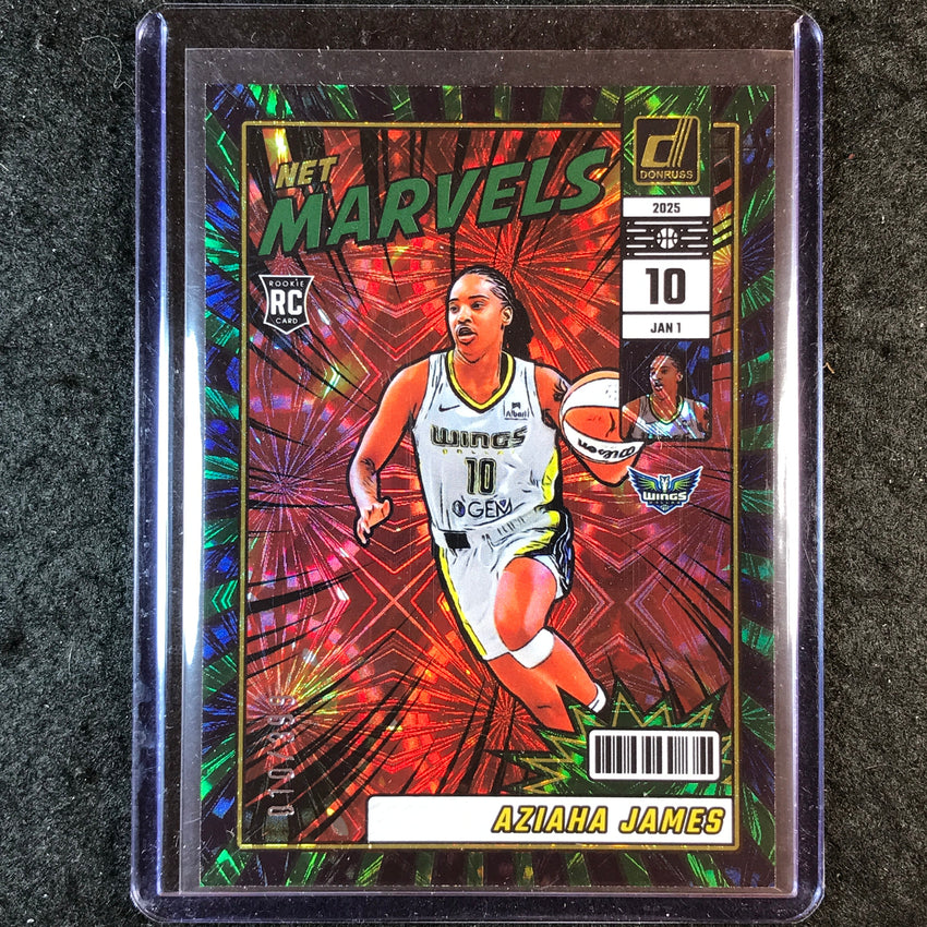 2025 Donruss WNBA AZIAHA JAMES Net Marvels Rookie Green Fireworks 10/399