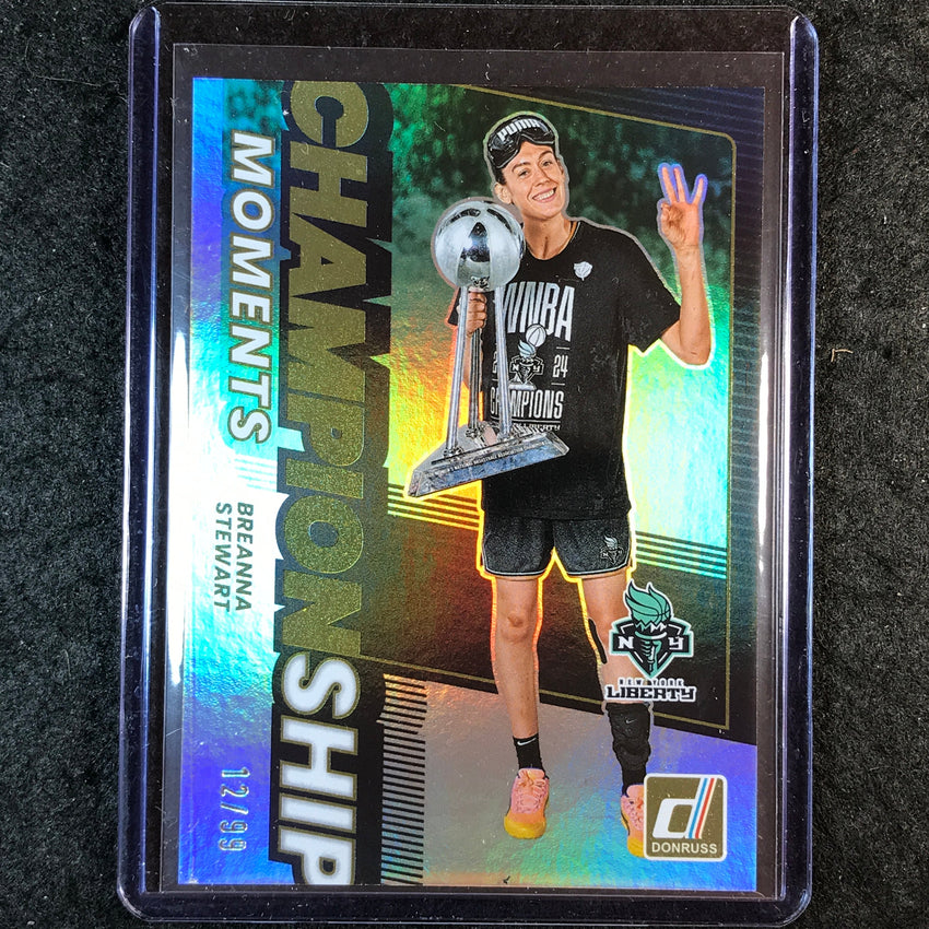 2025 Donruss WNBA BREANNA STEWART Championship Moments Gold 12/99