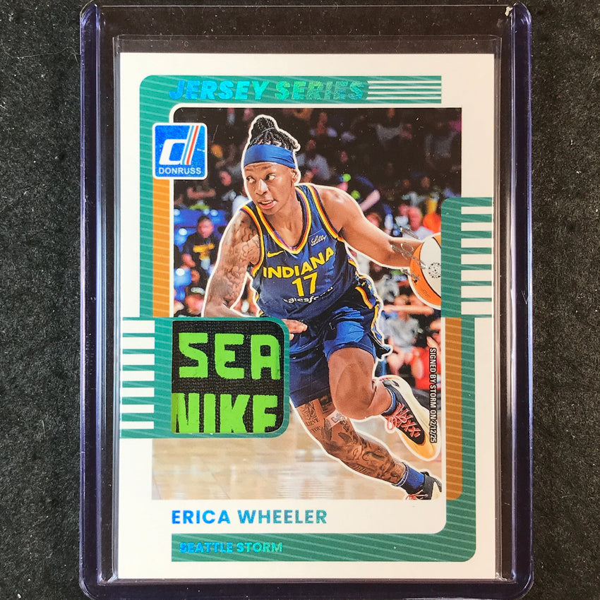2025 Donruss WNBA ERICA WHEELER Jersey Series Relic Holo Platinum Blue 1/1