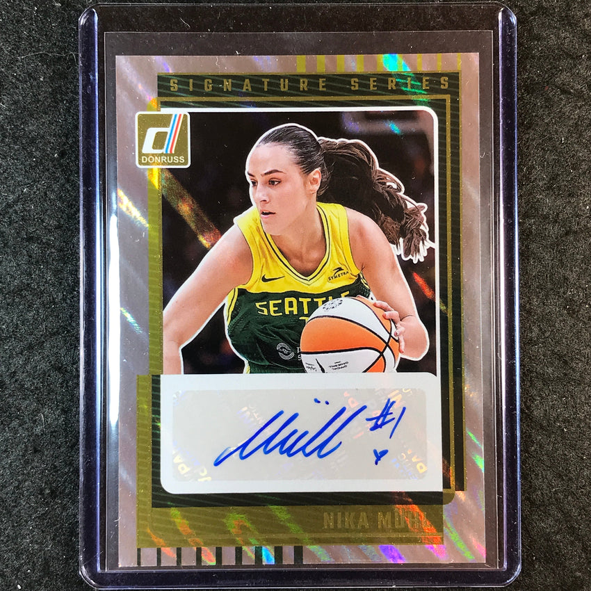 2025 Donruss WNBA NIKA MUHL Signature Series Auto Holo Lava #NM