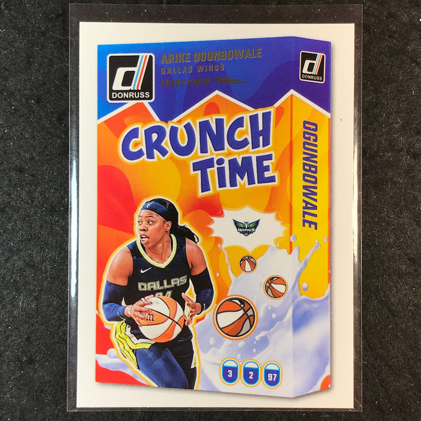 2025 Donruss WNBA ARIKE OGUNBOWALE Crunch Time Press Proof #1