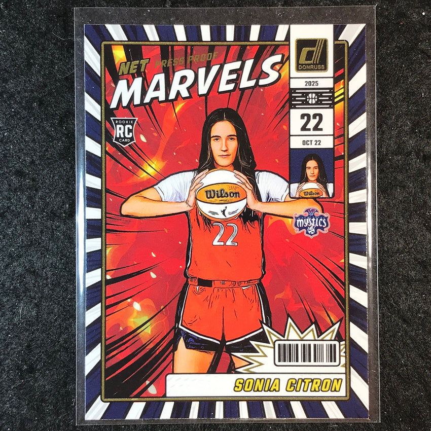 2025 Donruss WNBA SONIA CITRON Net Marvels Rookie Press Proof #4