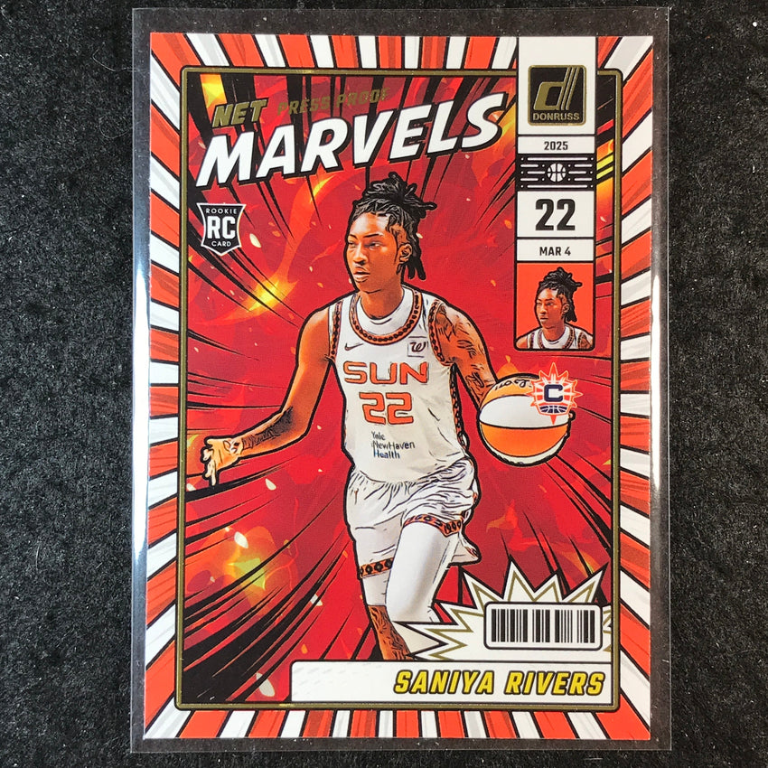 2025 Donruss WNBA SANIYA RIVERS Net Marvels Rookie Press Proof #5