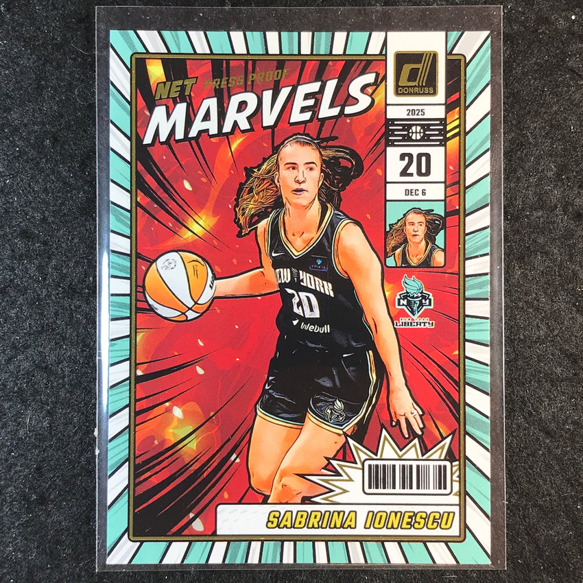 2025 Donruss WNBA SABRINA IONESCU Net Marvels Press Proof #7