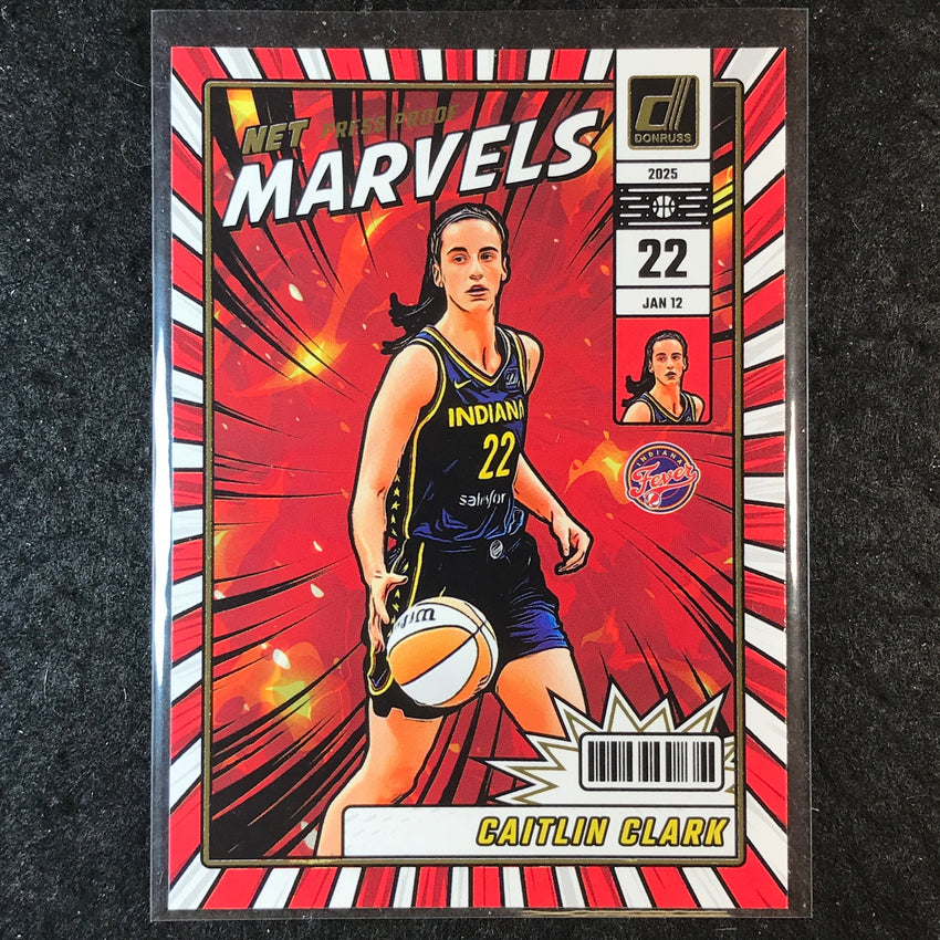 2025 Donruss WNBA CAITLIN CLARK Net Marvels Press Proof #19