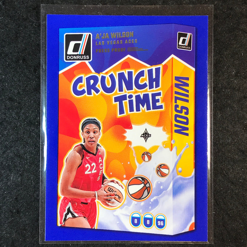 2025 Donruss WNBA A'JA WILSON Crunch Time Press Proof Blue #12