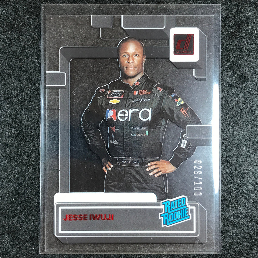 2023 Chronicles Racing JESSE IWUJI Clearly Donruss Rated Rookie Red 26/100