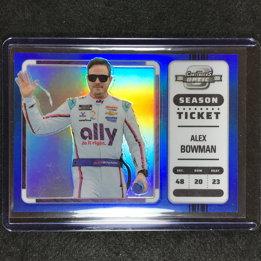 2023 Chronicles Racing ALEX BOWMAN Contenders Optic Season Ticket Blue 44/199