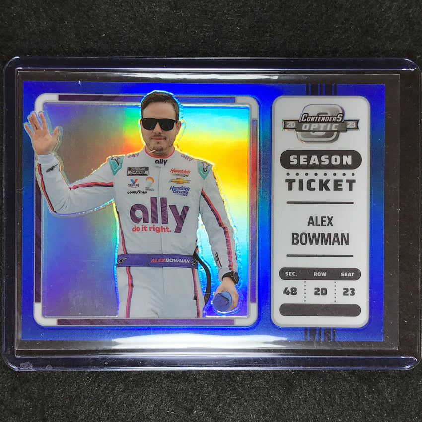 2023 Chronicles Racing ALEX BOWMAN Contenders Optic Season Ticket Blue 156/199