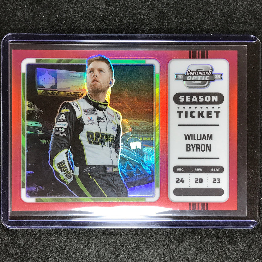 2023 Chronicles Racing WILLIAM BYRON Contenders Optic Season Ticket Red 4/99