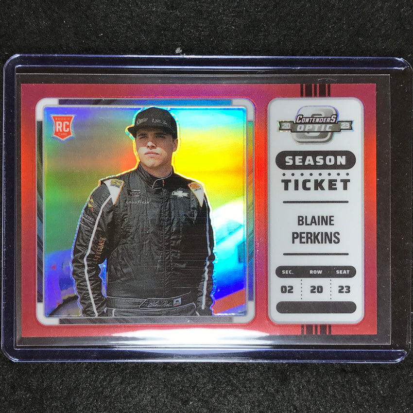 2023 Chronicles Racing BLAINE PERKINS Contenders Optic Rookie Ticket Red 34/99