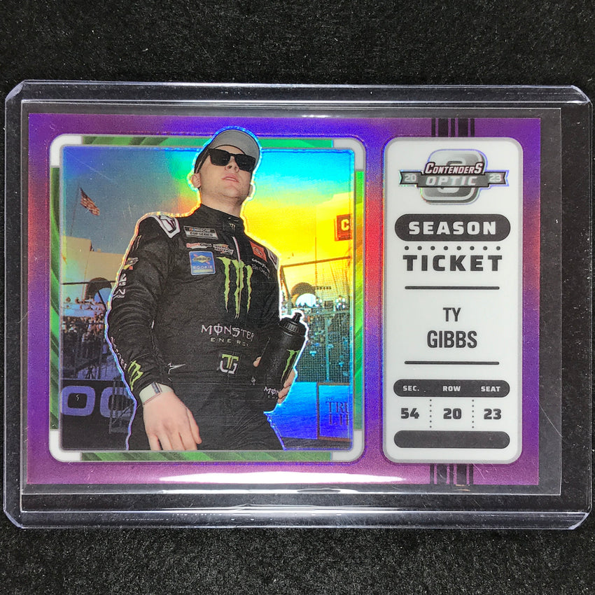 2023 Chronicles Racing TY GIBBS Contenders Optic Season Ticket Purple 7/25