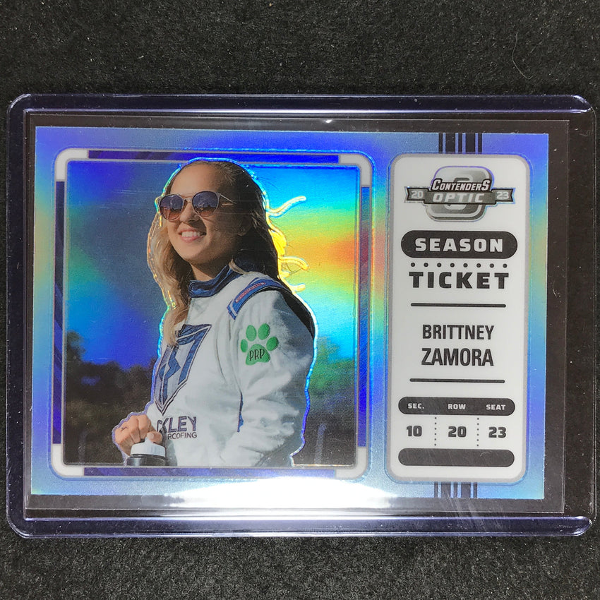 2023 Chronicles Racing BRITTNEY ZAMORA Contenders Optic Ticket Carolina Blue #13