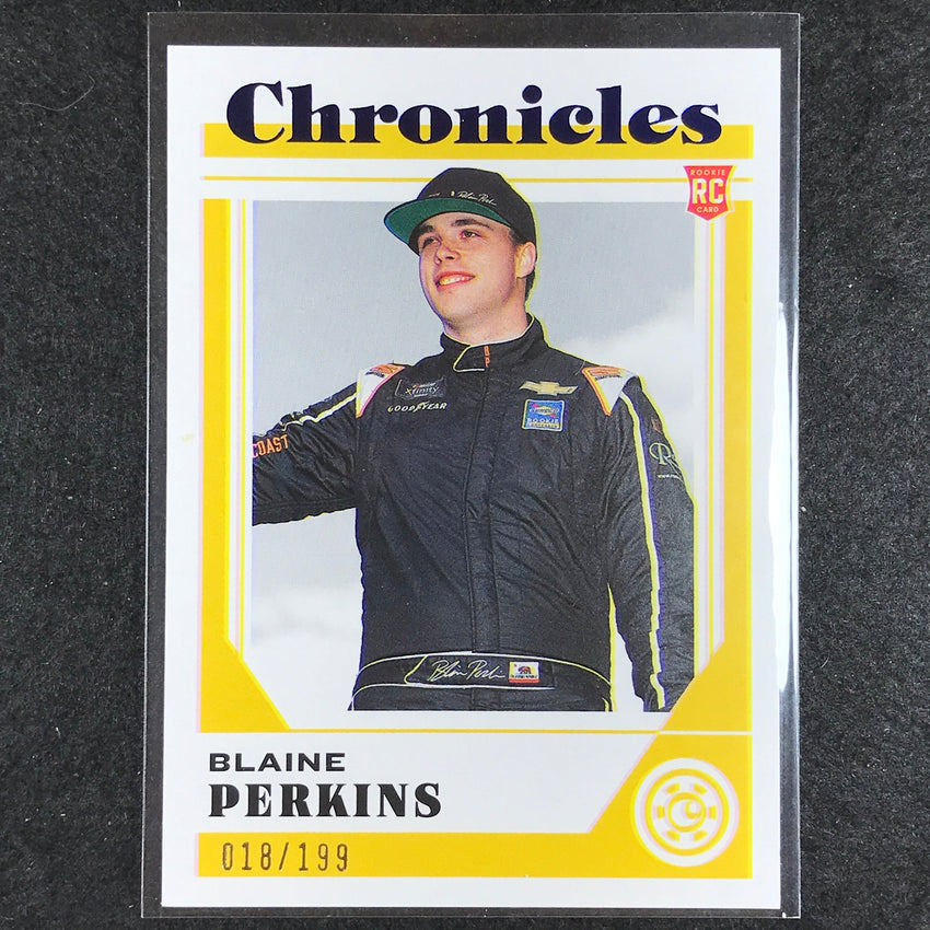 2023 Chronicles Racing BLAINE PERKINS Chronicles Rookie Base Blue 18/199