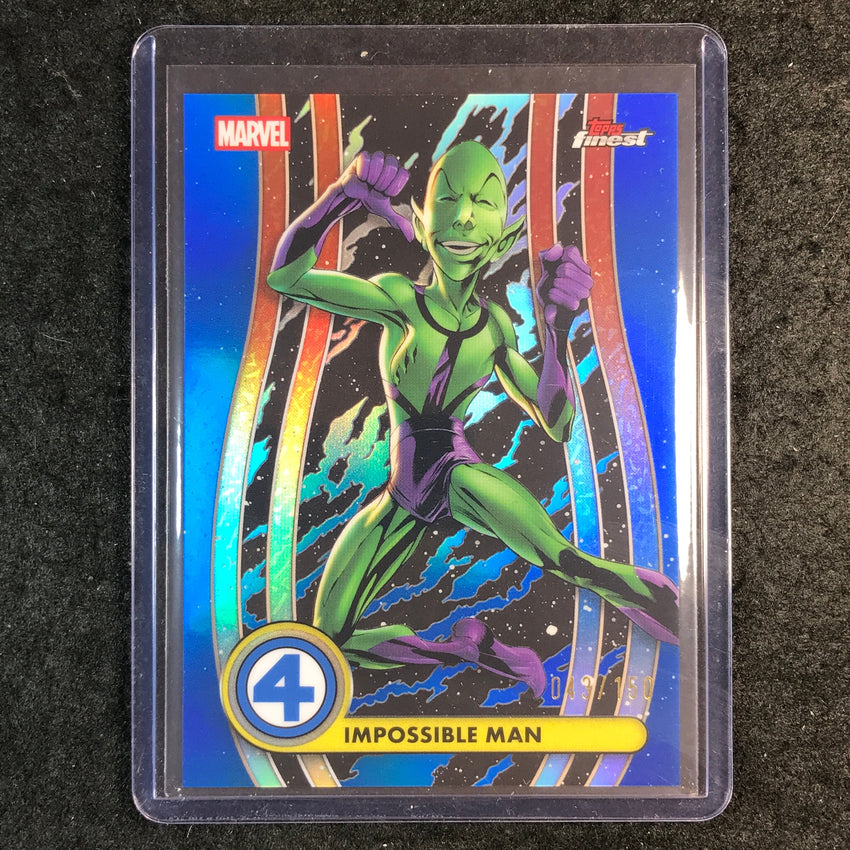 2026 Topps Finest Fantastic Four IMPOSSIBLE MAN Common Base Blue 43/150 #24