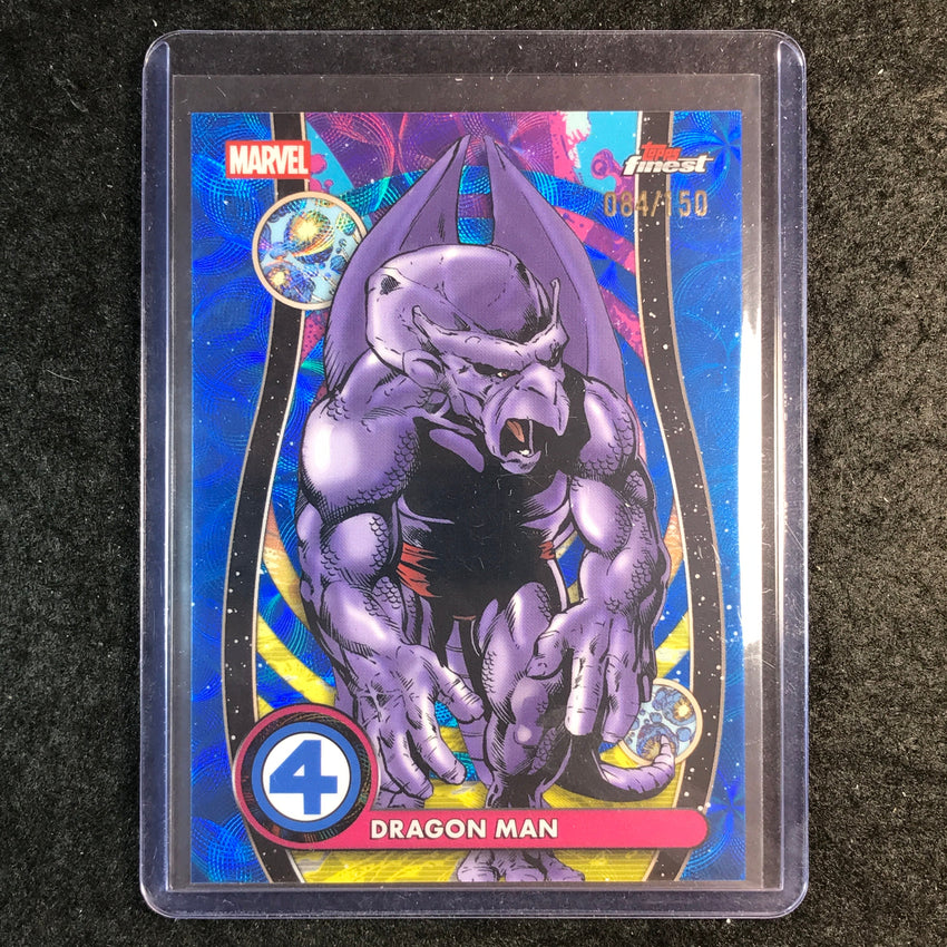 2026 Topps Finest Fantastic Four DRAGON MAN Common Negative Zone Blue 84/150 #29