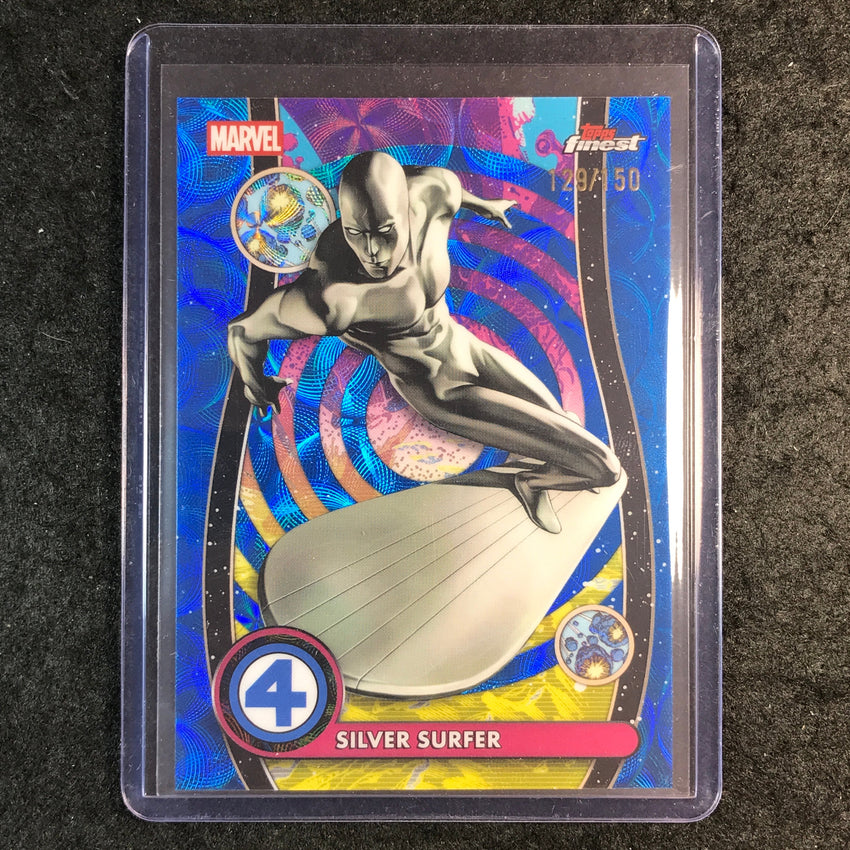 2026 Topps Finest Fantastic Four SILVER SURFER Negative Zone Blue 129/150 #80