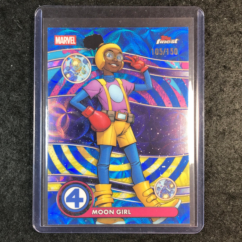 2026 Topps Finest Fantastic Four MOON GIRL Uncommon Negative Zone Blue 105/150