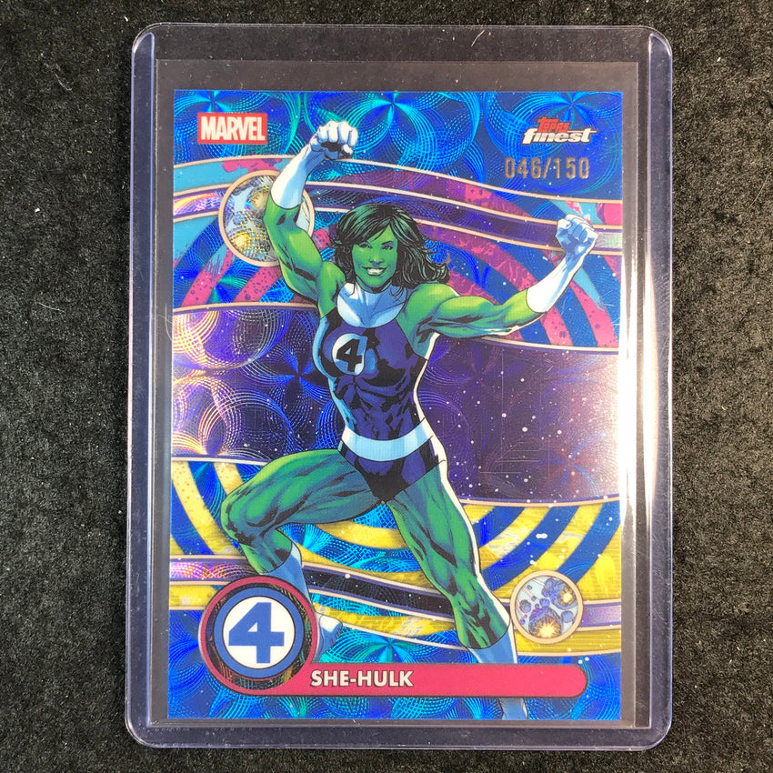 2026 Topps Finest Fantastic Four SHE-HULK Uncommon Negative Zone Blue 46/150 #78