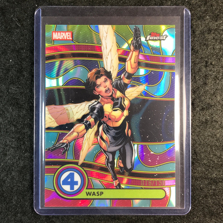 2026 Topps Finest Fantastic Four WASP Uncommon Blacklight Blue Lava 16/150 #97