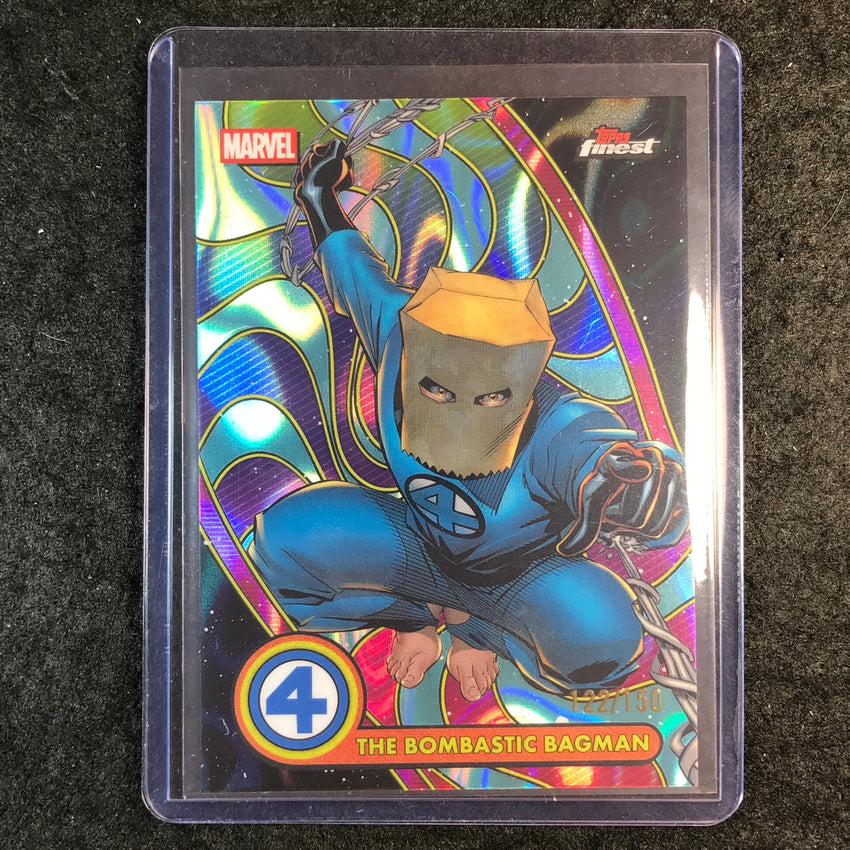 2026 Topps Finest Fantastic Four BOMBASTIC BAGMAN Blacklight Blue 122/150 #19