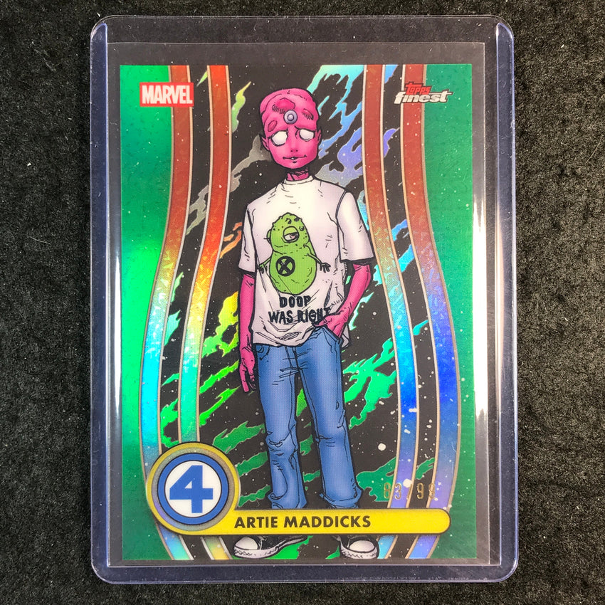 2026 Topps Finest Fantastic Four ARTIE MADDICKS Common Base Green 83/99 #7