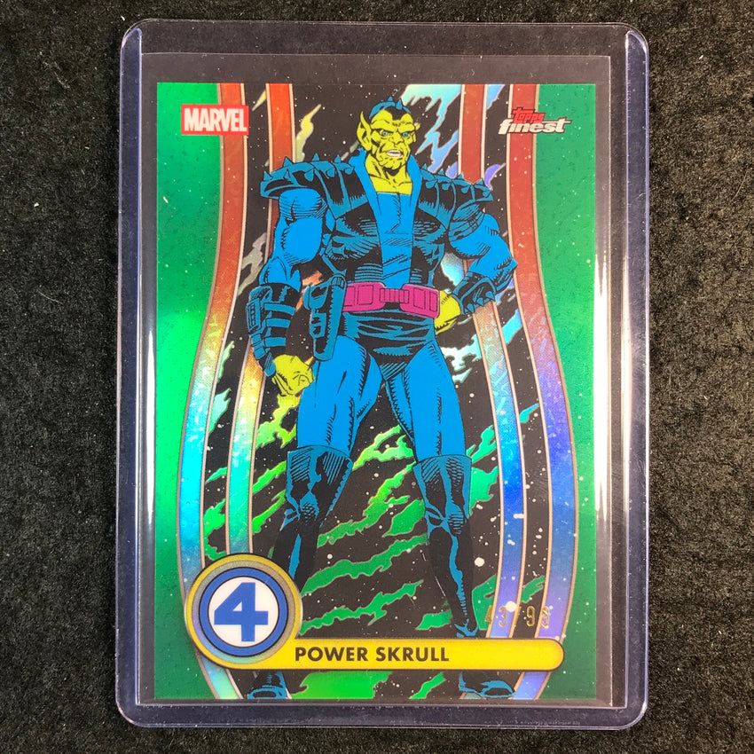 2026 Topps Finest Fantastic Four POWER SKRULL Common Base Green 43/99 #34