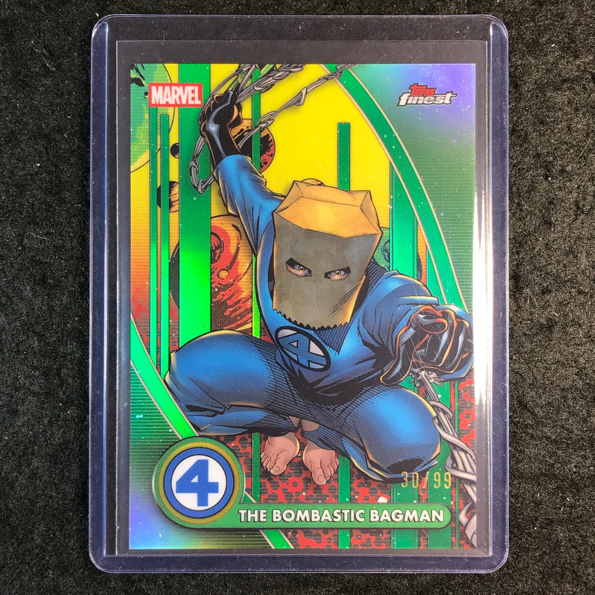 2026 Topps Finest Fantastic Four THE BOMBASTIC BAGMAN Rare Base Green 30/99 #88