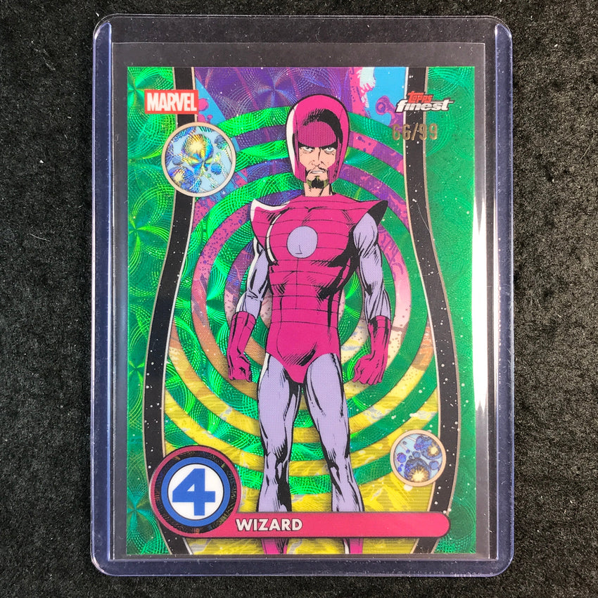 2026 Topps Finest Fantastic Four WIZARD Common Negative Zone Green Scope 66/99