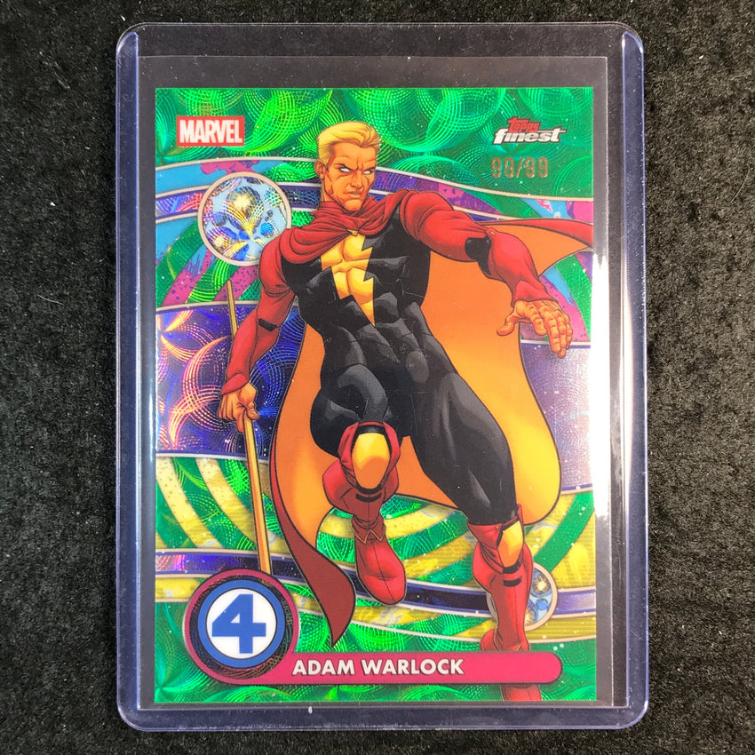 2026 Topps Finest Fantastic Four ADAM WARLOCK Uncommon Negative Zone Green 99/99