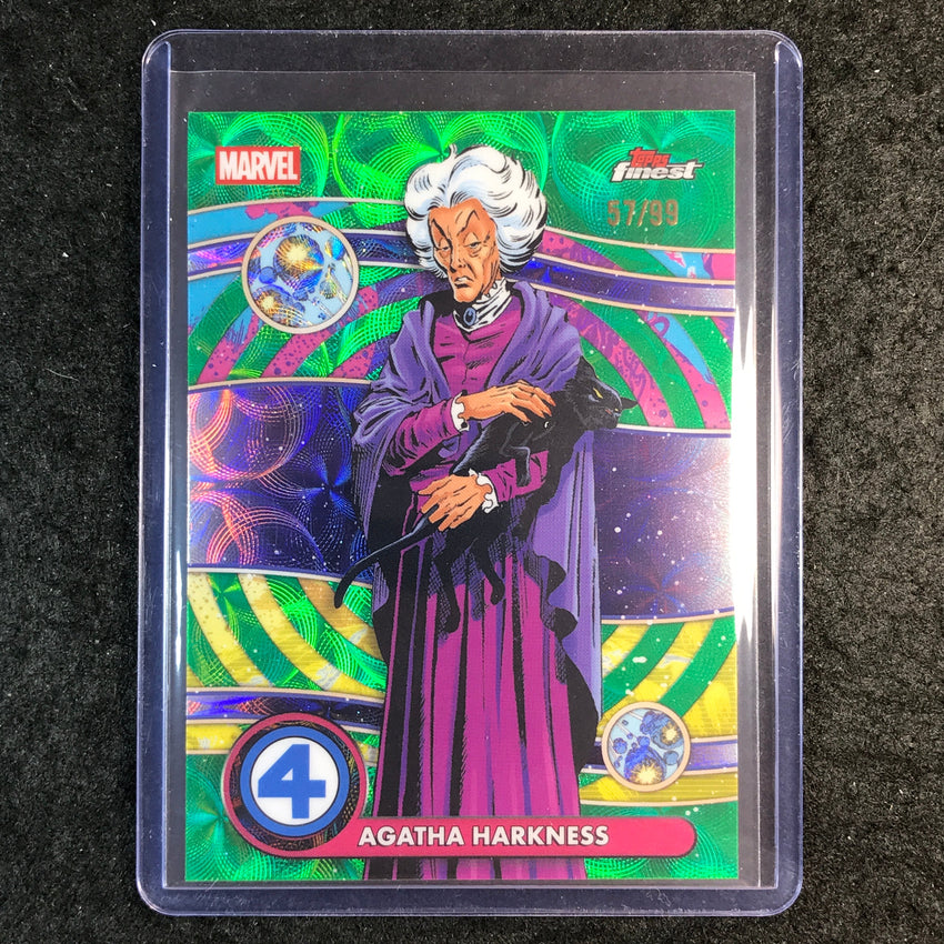 2026 Topps Finest Fantastic Four AGATHA HARKNESS Negative Zone Green 57/99 #6