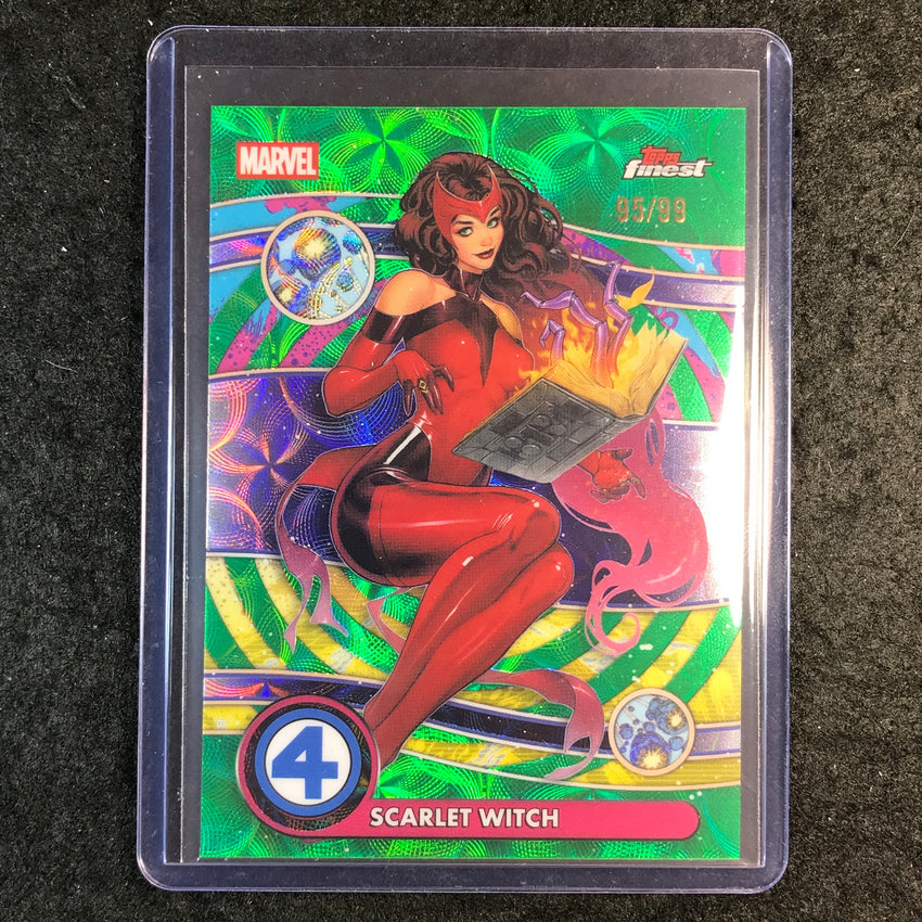 2026 Topps Finest Fantastic Four SCARLET WITCH Negative Zone Green 95/99 #77