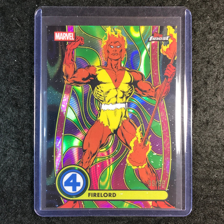 2026 Topps Finest Fantastic Four FIRELORD Common Blacklight Green Lava 39/99 #32