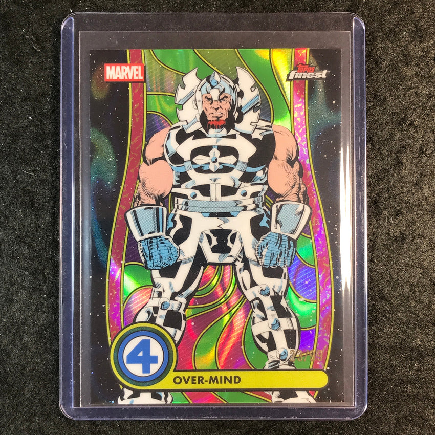 2026 Topps Finest Fantastic Four OVER-MIND Common Blacklight Green Lava 23/99