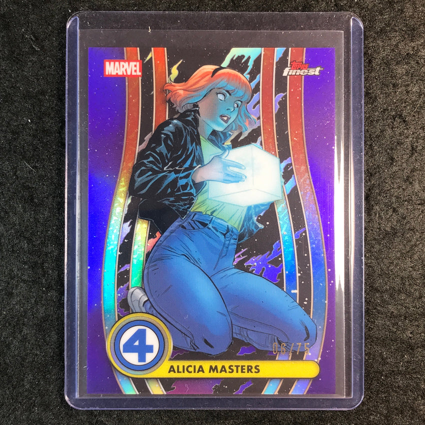 2026 Topps Finest Fantastic Four ALICIA MASTERS Common Base Purple 6/75 #6