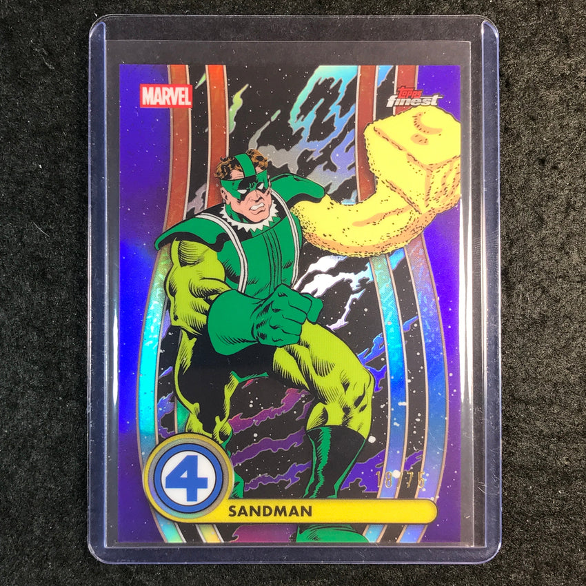 2026 Topps Finest Fantastic Four SANDMAN Common Base Purple 18/75 #40