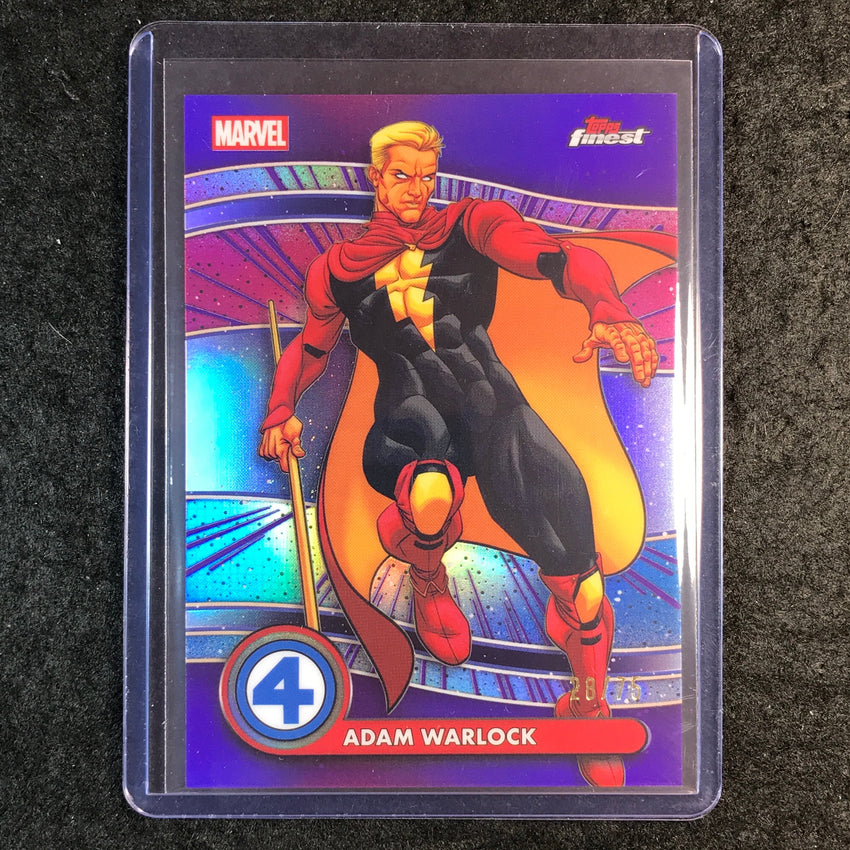 2026 Topps Finest Fantastic Four ADAM WARLOCK Uncommon Base Purple 28/75 #51