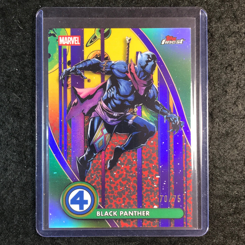 2026 Topps Finest Fantastic Four BLACK PANTHER Rare Base Purple 70/75 #87