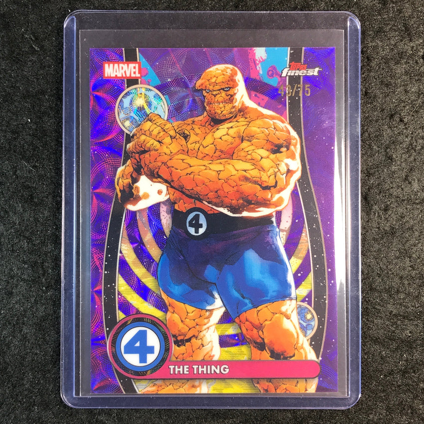 2026 Topps Finest Fantastic Four THE THING Common Negative Zone Purple 43/75 #4
