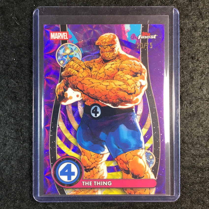 2026 Topps Finest Fantastic Four THE THING Common Negative Zone Purple 20/75 #4