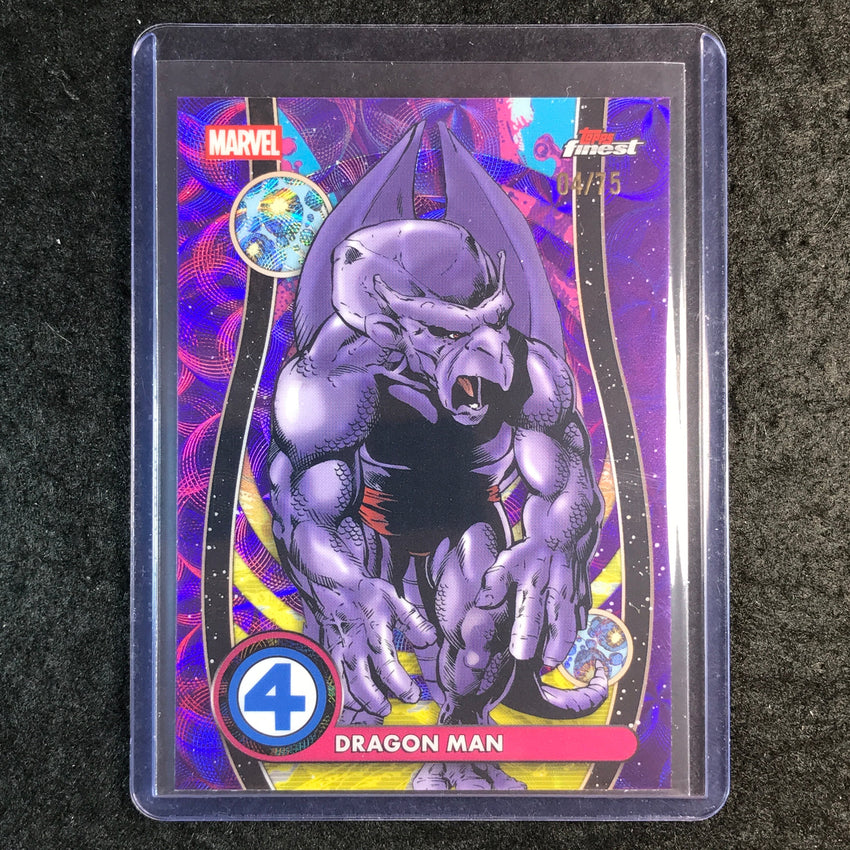 2026 Topps Finest Fantastic Four DRAGON MAN Common Negative Zone Purple 4/75 #29