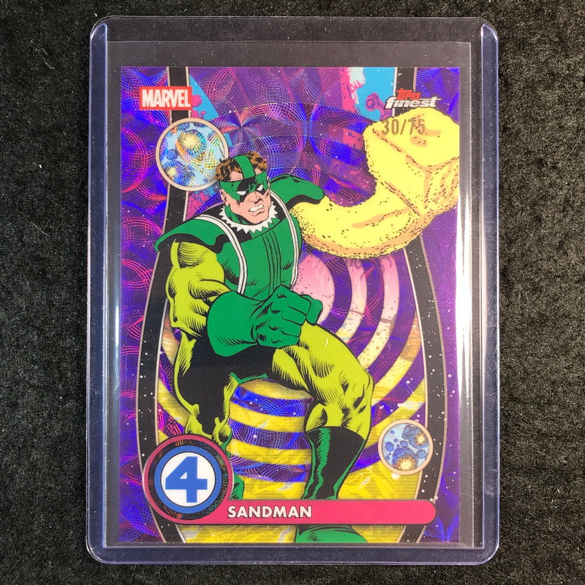 2026 Topps Finest Fantastic Four SANDMAN Common Negative Zone Purple 30/75 #76